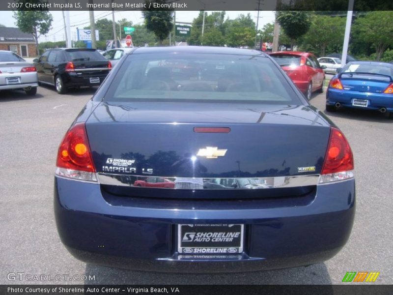 Imperial Blue Metallic / Ebony Black 2007 Chevrolet Impala LS