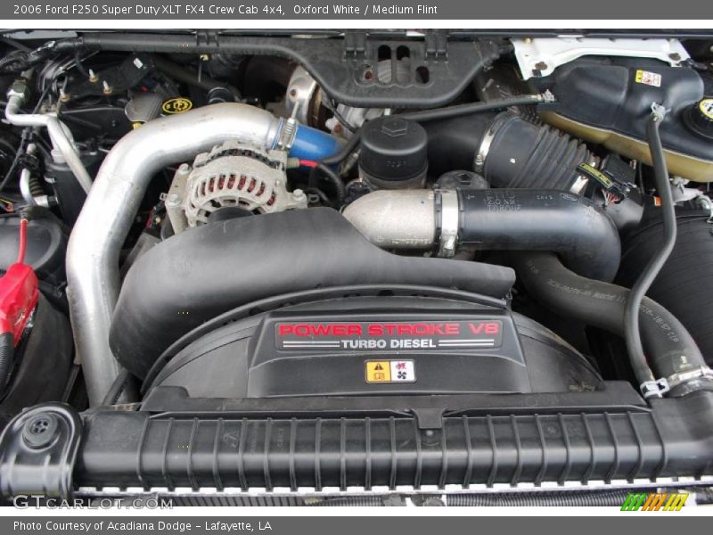 Oxford White / Medium Flint 2006 Ford F250 Super Duty XLT FX4 Crew Cab 4x4