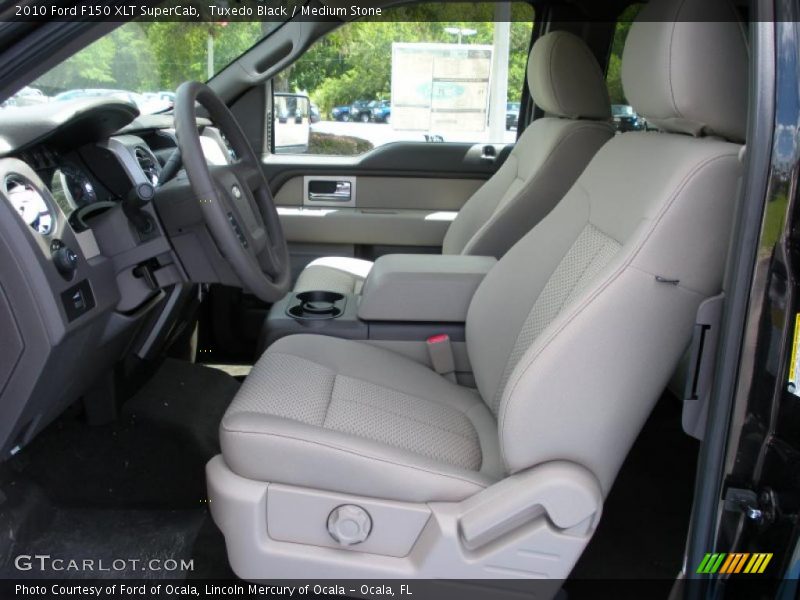 Tuxedo Black / Medium Stone 2010 Ford F150 XLT SuperCab