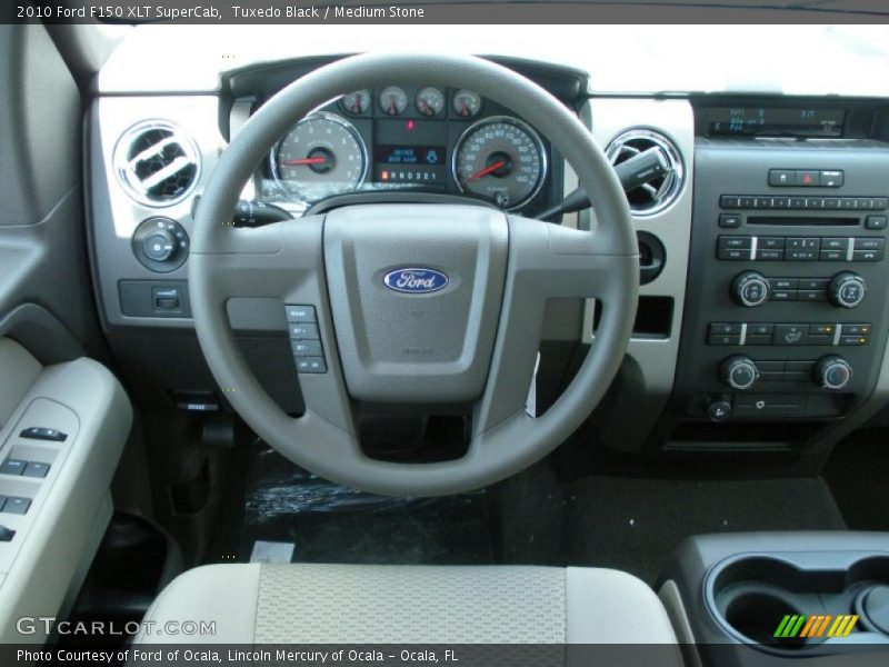 Tuxedo Black / Medium Stone 2010 Ford F150 XLT SuperCab