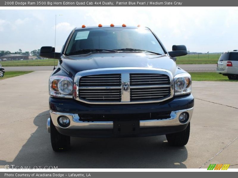 Patriot Blue Pearl / Medium Slate Gray 2008 Dodge Ram 3500 Big Horn Edition Quad Cab 4x4 Dually