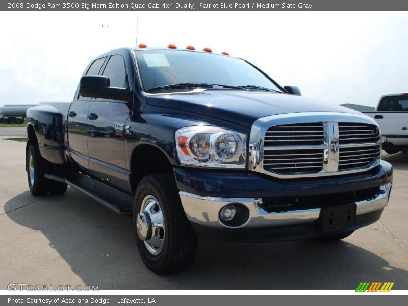 Patriot Blue Pearl / Medium Slate Gray 2008 Dodge Ram 3500 Big Horn Edition Quad Cab 4x4 Dually