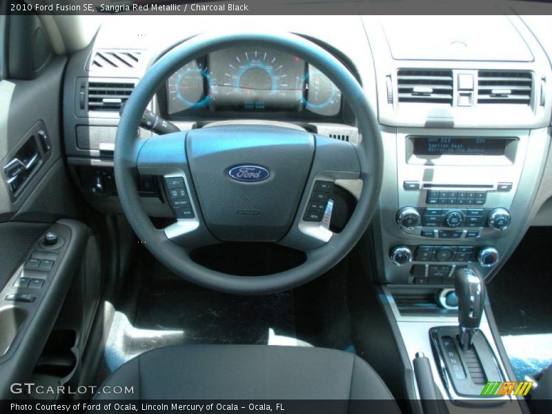 Sangria Red Metallic / Charcoal Black 2010 Ford Fusion SE