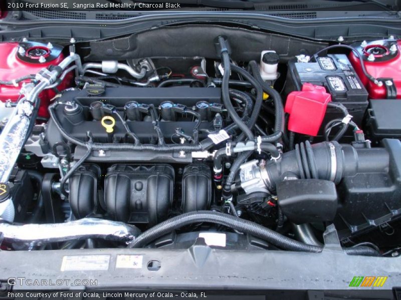 Sangria Red Metallic / Charcoal Black 2010 Ford Fusion SE