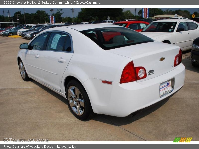 Summit White / Cocoa/Cashmere 2009 Chevrolet Malibu LS Sedan
