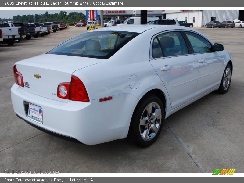 Summit White / Cocoa/Cashmere 2009 Chevrolet Malibu LS Sedan