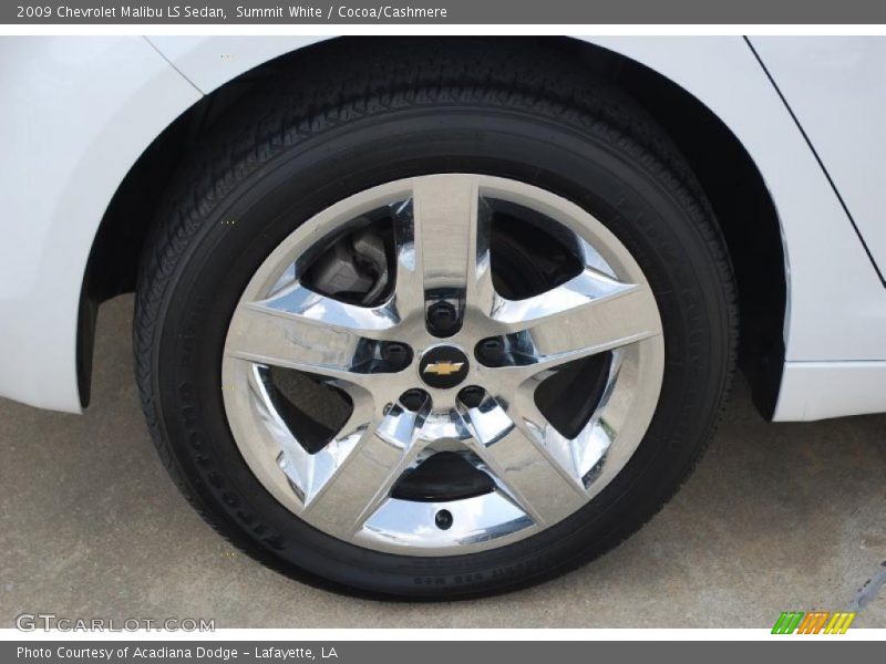Summit White / Cocoa/Cashmere 2009 Chevrolet Malibu LS Sedan