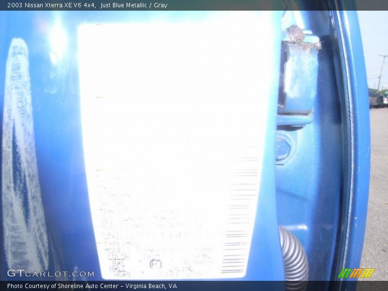 Just Blue Metallic / Gray 2003 Nissan Xterra XE V6 4x4