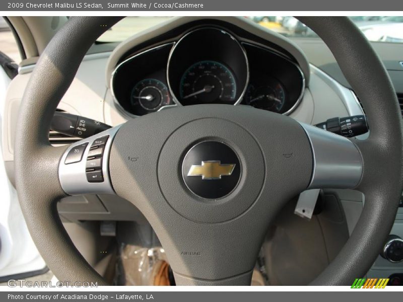 Summit White / Cocoa/Cashmere 2009 Chevrolet Malibu LS Sedan