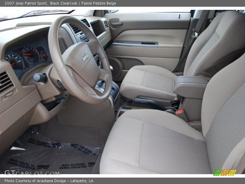 Black Clearcoat / Pastel Pebble Beige 2007 Jeep Patriot Sport