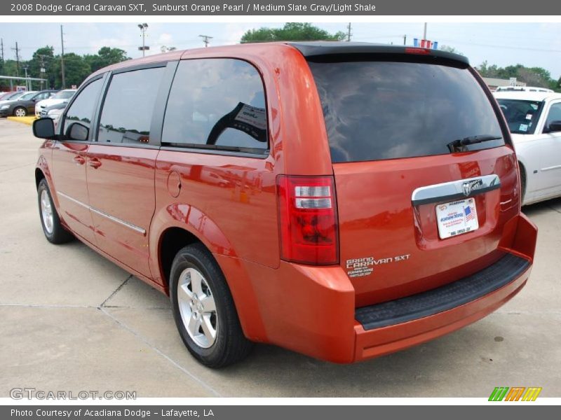 Sunburst Orange Pearl / Medium Slate Gray/Light Shale 2008 Dodge Grand Caravan SXT