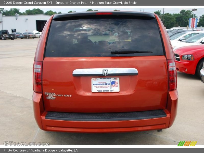 Sunburst Orange Pearl / Medium Slate Gray/Light Shale 2008 Dodge Grand Caravan SXT