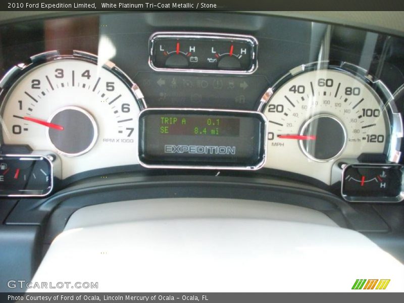 White Platinum Tri-Coat Metallic / Stone 2010 Ford Expedition Limited