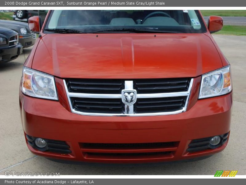 Sunburst Orange Pearl / Medium Slate Gray/Light Shale 2008 Dodge Grand Caravan SXT