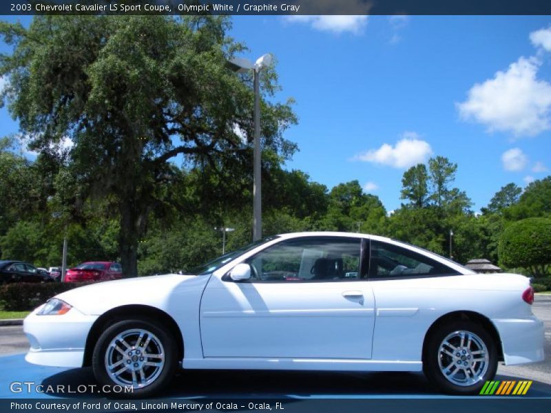 Olympic White / Graphite Gray 2003 Chevrolet Cavalier LS Sport Coupe