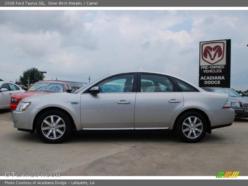 Silver Birch Metallic / Camel 2008 Ford Taurus SEL