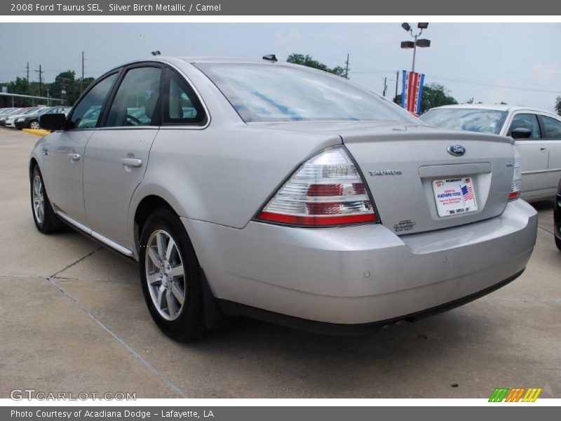 Silver Birch Metallic / Camel 2008 Ford Taurus SEL