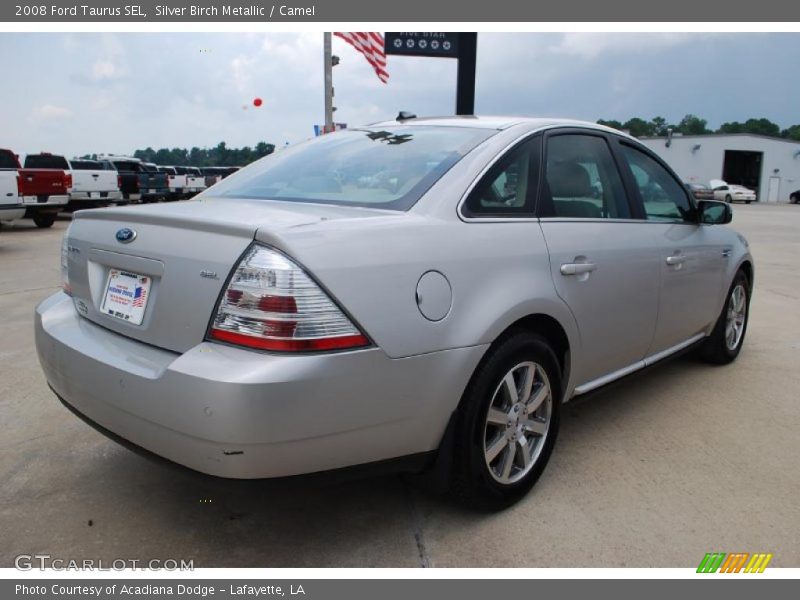 Silver Birch Metallic / Camel 2008 Ford Taurus SEL