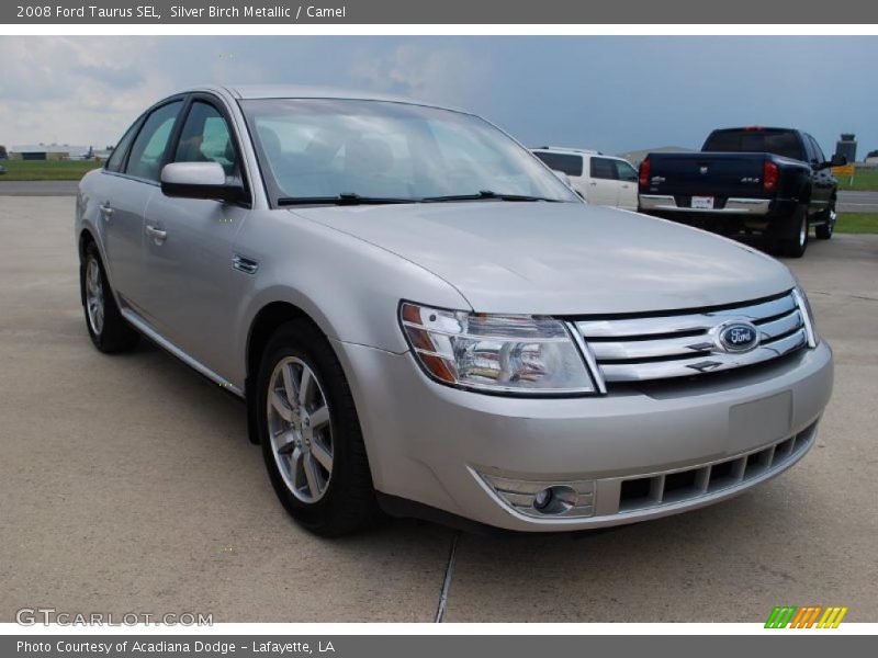 Silver Birch Metallic / Camel 2008 Ford Taurus SEL