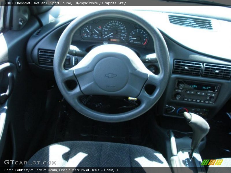 Olympic White / Graphite Gray 2003 Chevrolet Cavalier LS Sport Coupe