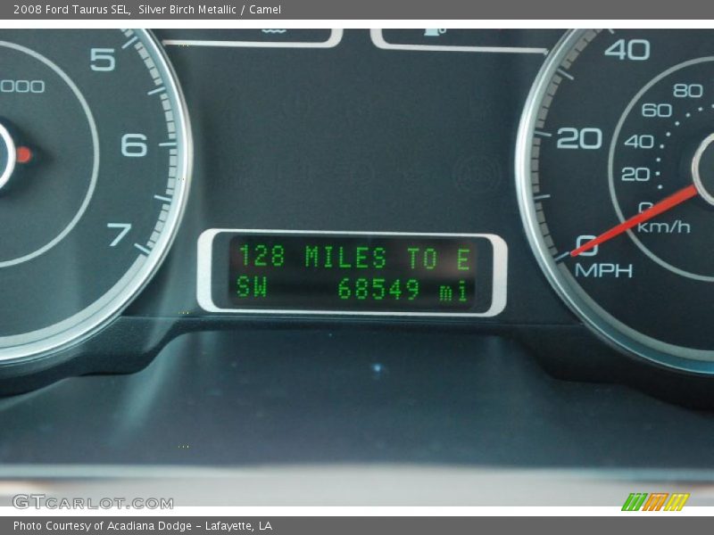 Silver Birch Metallic / Camel 2008 Ford Taurus SEL