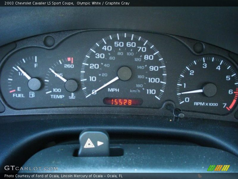 Olympic White / Graphite Gray 2003 Chevrolet Cavalier LS Sport Coupe
