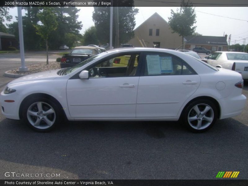 Performance White / Beige 2006 Mazda MAZDA6 s Sedan
