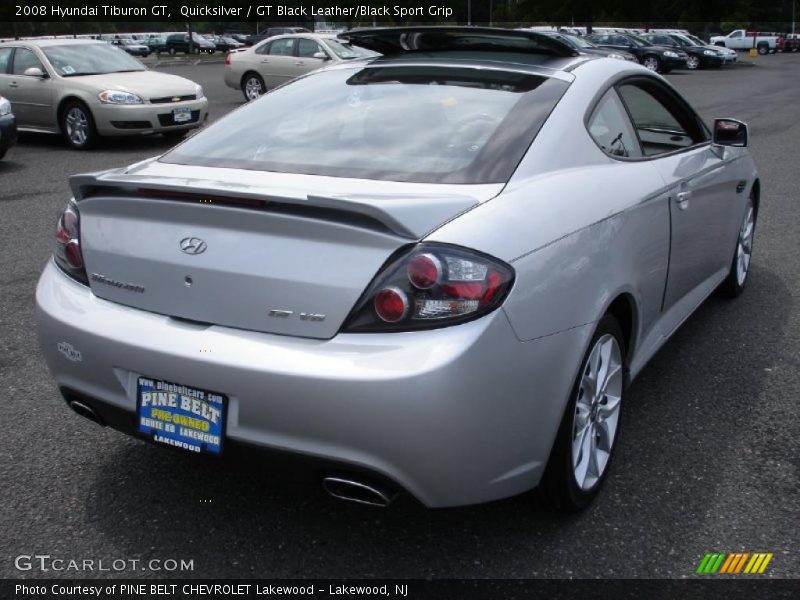 Quicksilver / GT Black Leather/Black Sport Grip 2008 Hyundai Tiburon GT