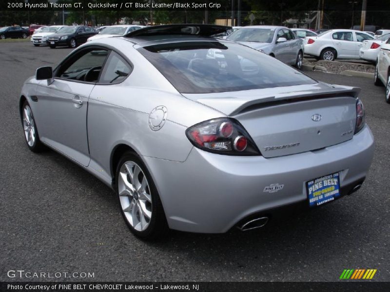 Quicksilver / GT Black Leather/Black Sport Grip 2008 Hyundai Tiburon GT