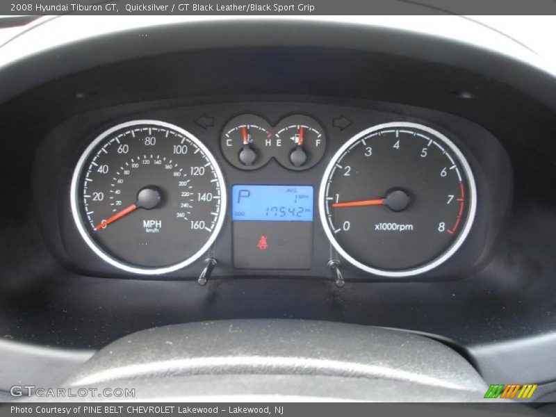 Quicksilver / GT Black Leather/Black Sport Grip 2008 Hyundai Tiburon GT