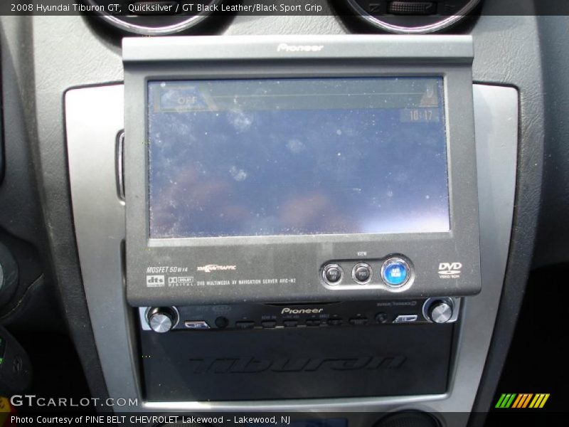 Quicksilver / GT Black Leather/Black Sport Grip 2008 Hyundai Tiburon GT