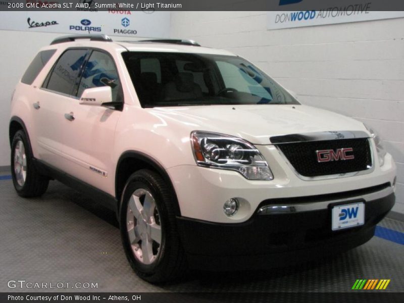 Summit White / Light Titanium 2008 GMC Acadia SLT AWD