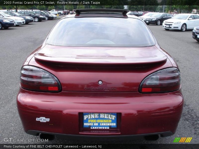 Redfire Metallic / Dark Taupe 2003 Pontiac Grand Prix GT Sedan