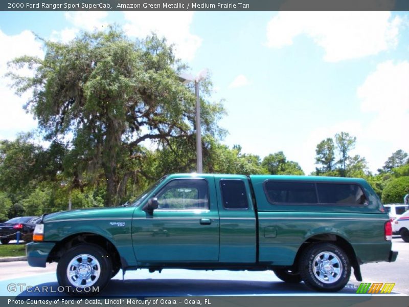 Amazon Green Metallic / Medium Prairie Tan 2000 Ford Ranger Sport SuperCab