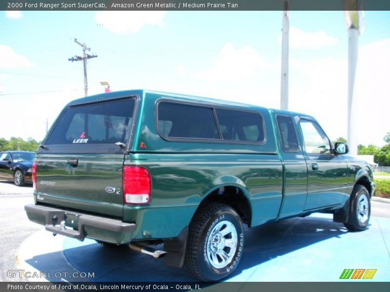 Amazon Green Metallic / Medium Prairie Tan 2000 Ford Ranger Sport SuperCab
