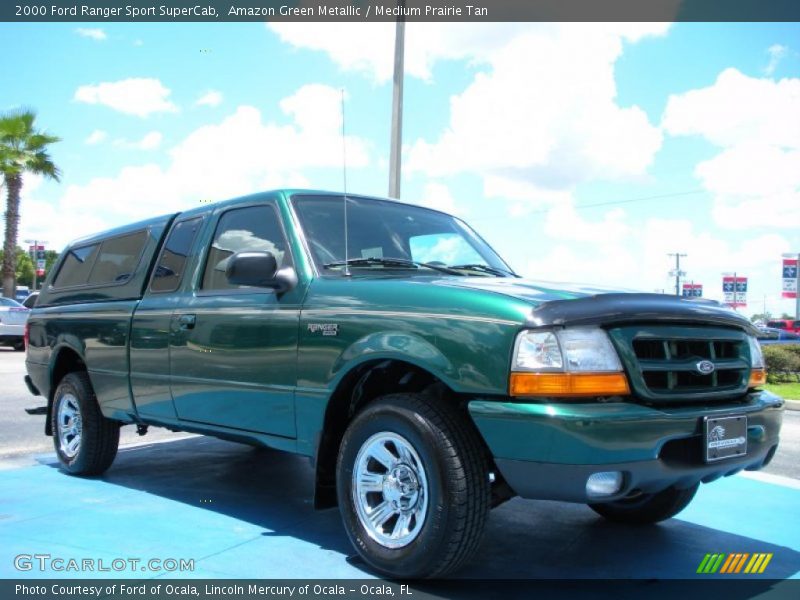 Amazon Green Metallic / Medium Prairie Tan 2000 Ford Ranger Sport SuperCab