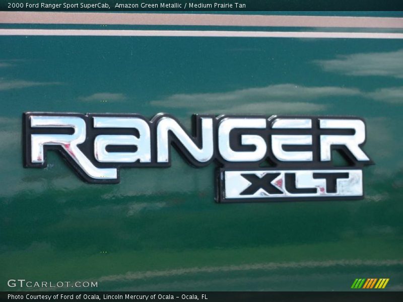 Amazon Green Metallic / Medium Prairie Tan 2000 Ford Ranger Sport SuperCab