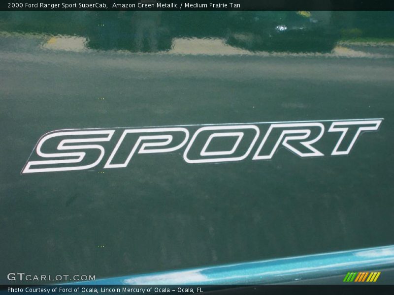 Amazon Green Metallic / Medium Prairie Tan 2000 Ford Ranger Sport SuperCab