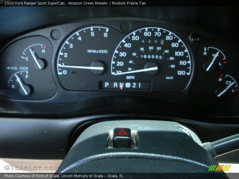 Amazon Green Metallic / Medium Prairie Tan 2000 Ford Ranger Sport SuperCab