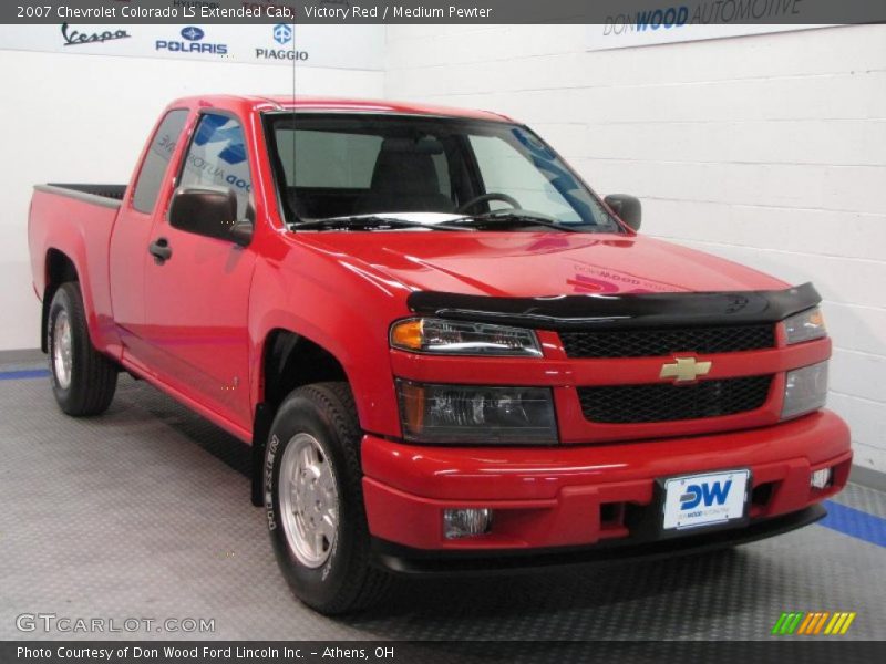 Victory Red / Medium Pewter 2007 Chevrolet Colorado LS Extended Cab