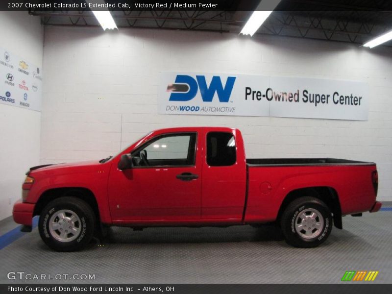 Victory Red / Medium Pewter 2007 Chevrolet Colorado LS Extended Cab