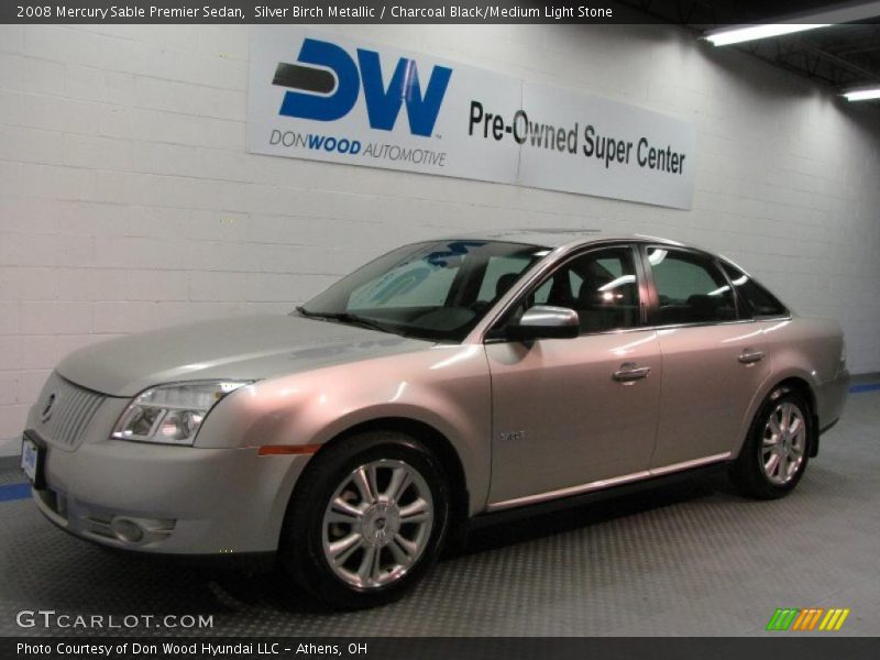 Silver Birch Metallic / Charcoal Black/Medium Light Stone 2008 Mercury Sable Premier Sedan