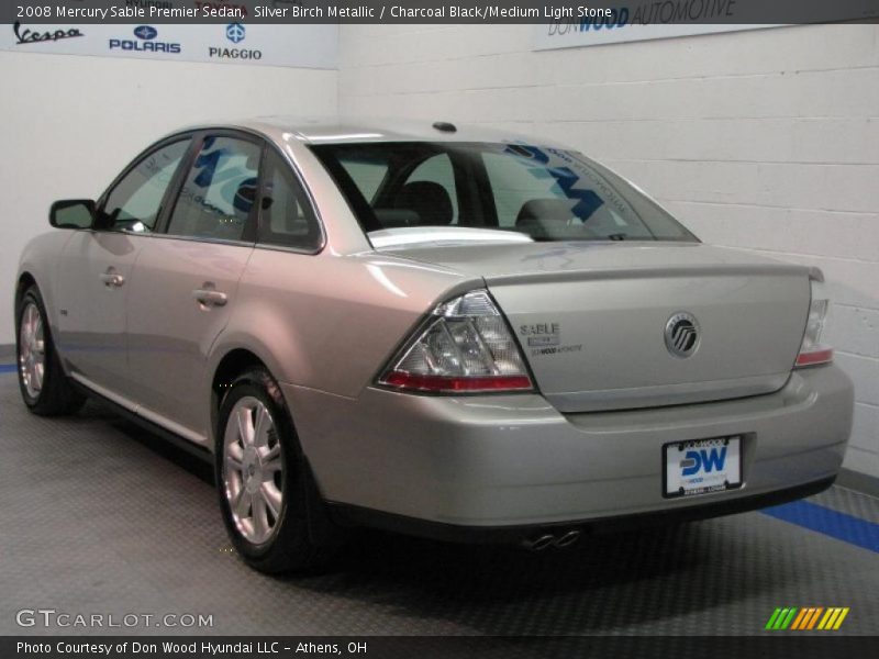 Silver Birch Metallic / Charcoal Black/Medium Light Stone 2008 Mercury Sable Premier Sedan