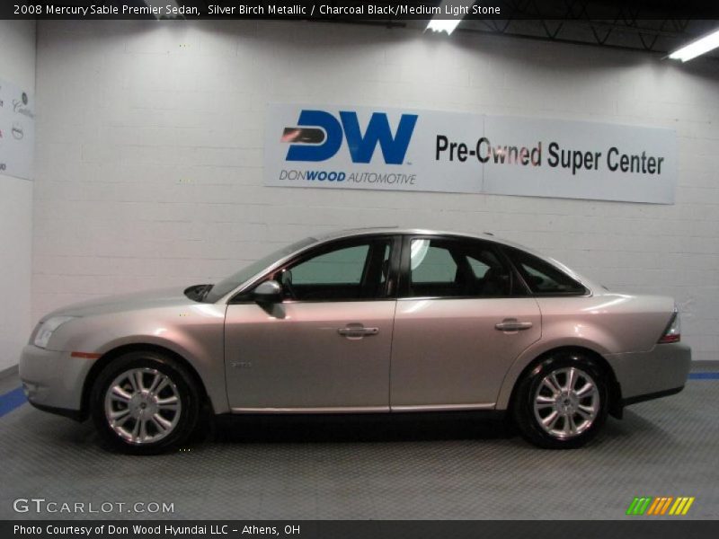 Silver Birch Metallic / Charcoal Black/Medium Light Stone 2008 Mercury Sable Premier Sedan