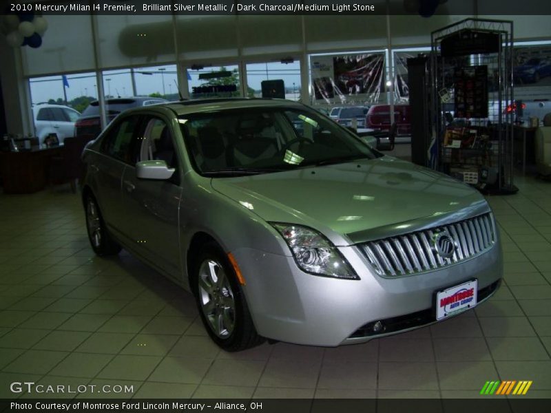 Brilliant Silver Metallic / Dark Charcoal/Medium Light Stone 2010 Mercury Milan I4 Premier
