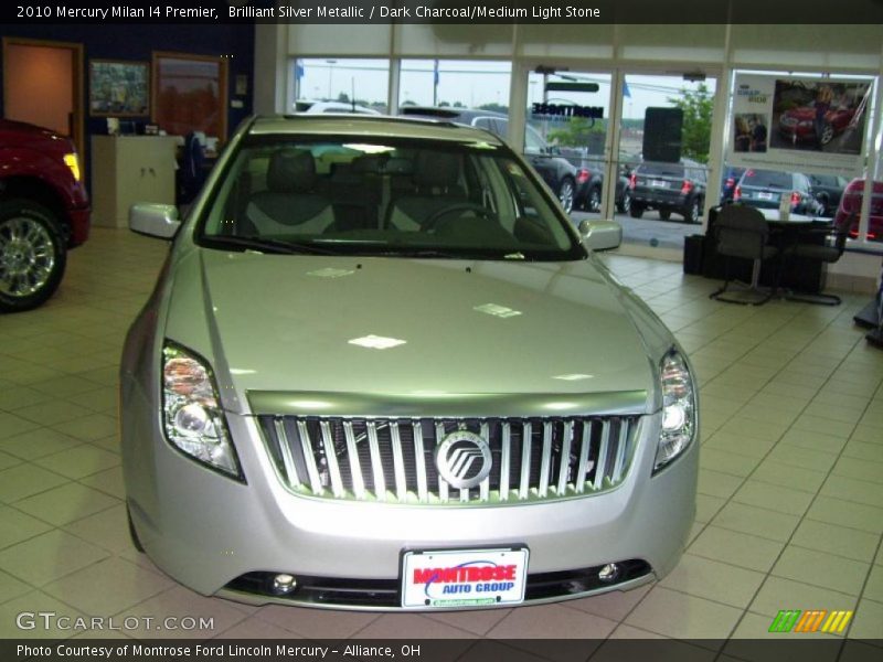 Brilliant Silver Metallic / Dark Charcoal/Medium Light Stone 2010 Mercury Milan I4 Premier