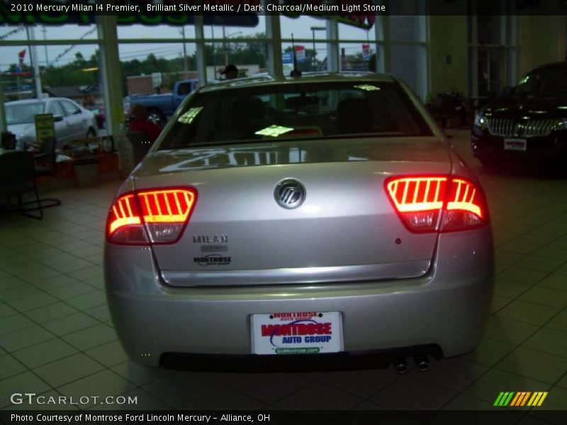 Brilliant Silver Metallic / Dark Charcoal/Medium Light Stone 2010 Mercury Milan I4 Premier
