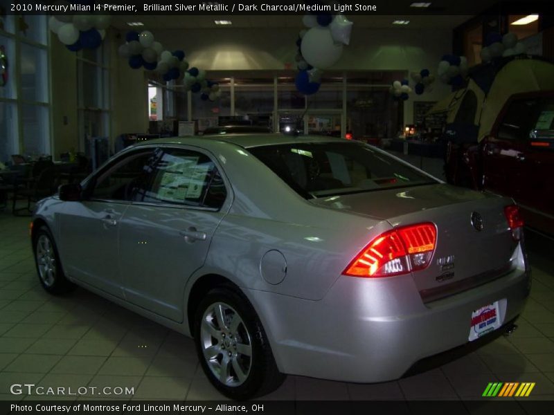 Brilliant Silver Metallic / Dark Charcoal/Medium Light Stone 2010 Mercury Milan I4 Premier