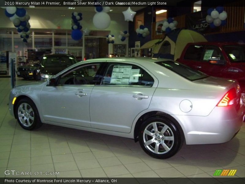 Brilliant Silver Metallic / Dark Charcoal/Medium Light Stone 2010 Mercury Milan I4 Premier