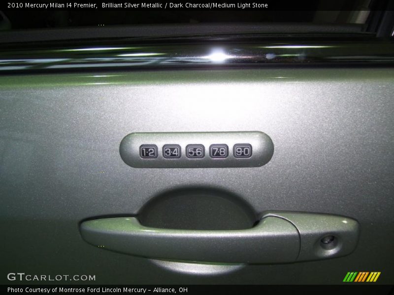 Brilliant Silver Metallic / Dark Charcoal/Medium Light Stone 2010 Mercury Milan I4 Premier